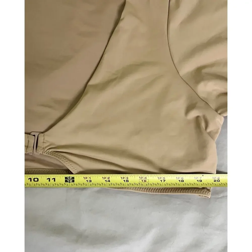 SKIMS 3X Recycled Swim Long Sleeve Crop Top Shrug Ochre Arm Coverage Sleeves NWT